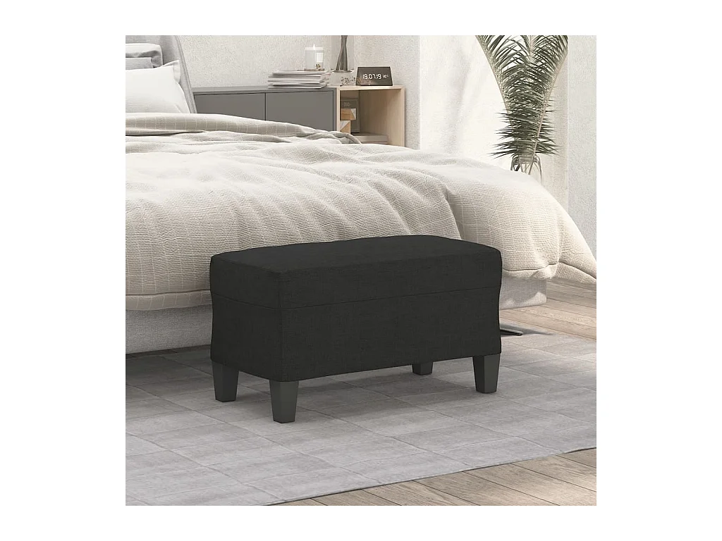 Zwarte bank 70x35x41 cm stof