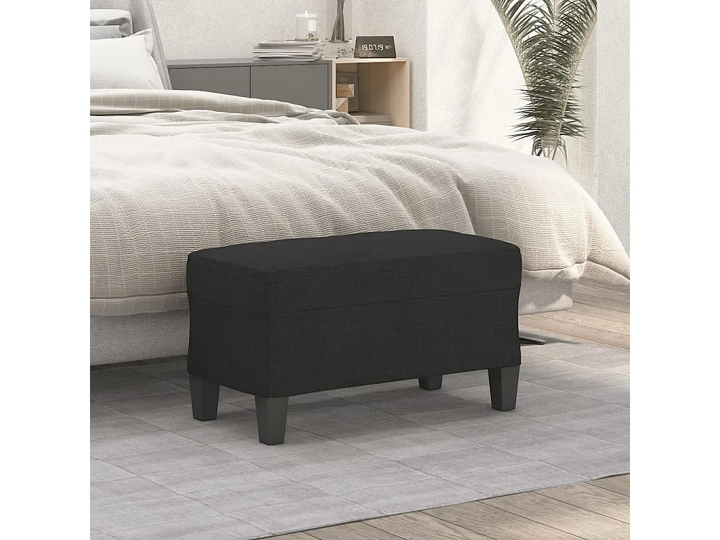 Banc Noir 70x35x41 cm Tissu