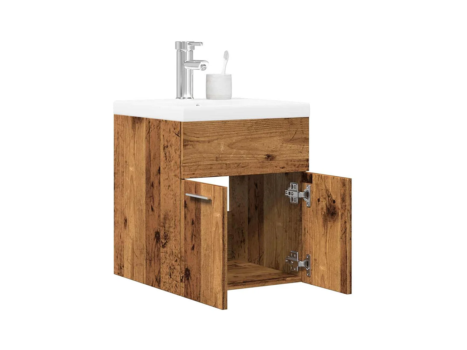 Ensemble de meubles salle de bain 2 pcs bois d'ingénierie