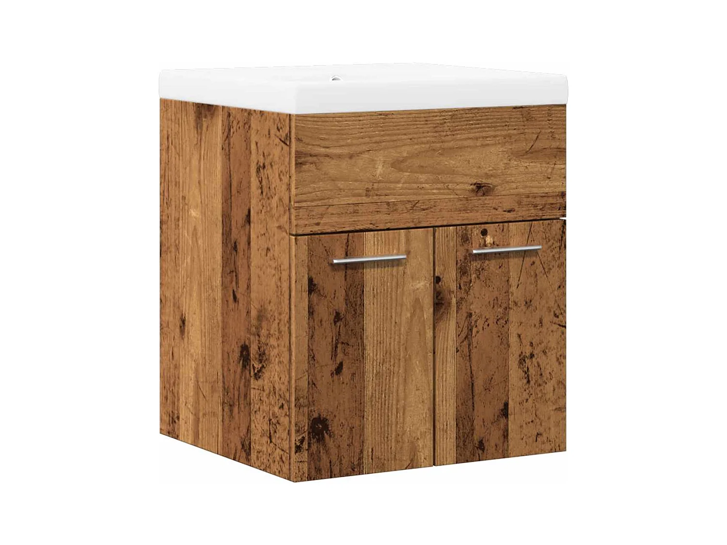 Ensemble de meubles salle de bain 2 pcs bois d'ingénierie
