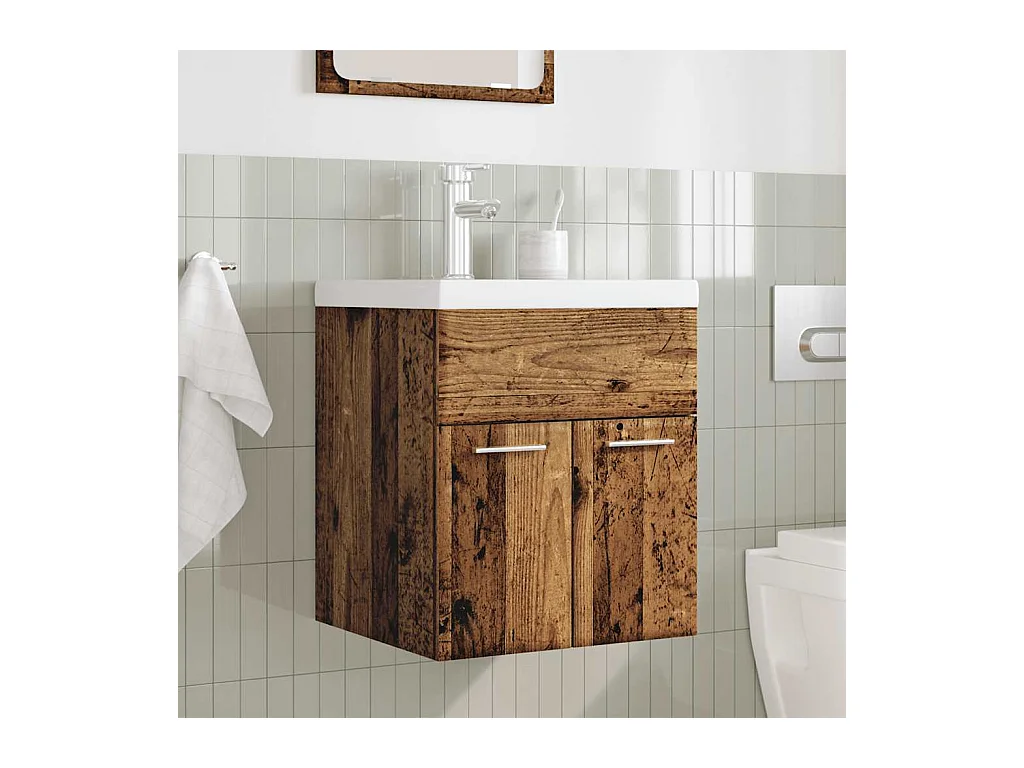 Ensemble de meubles salle de bain 2 pcs bois d'ingénierie