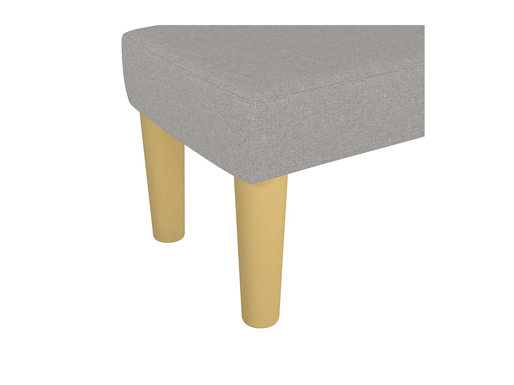 Lichtgrijze bank 70x30x30 cm stof