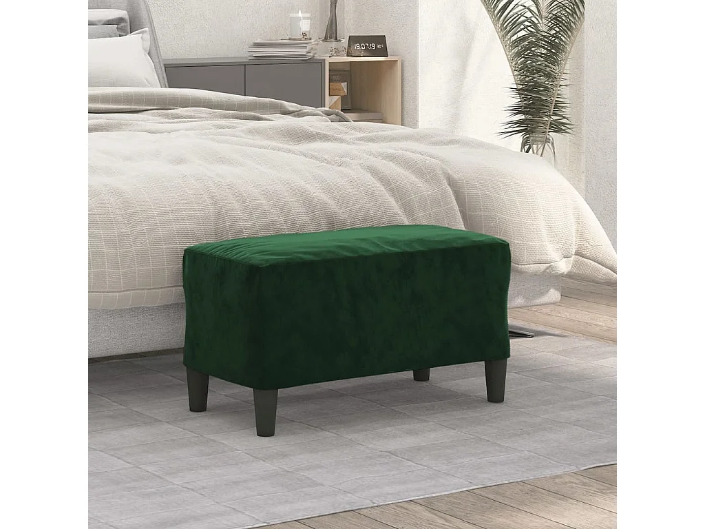 Panca Verde Scuro 70x35x41 cm Velluto