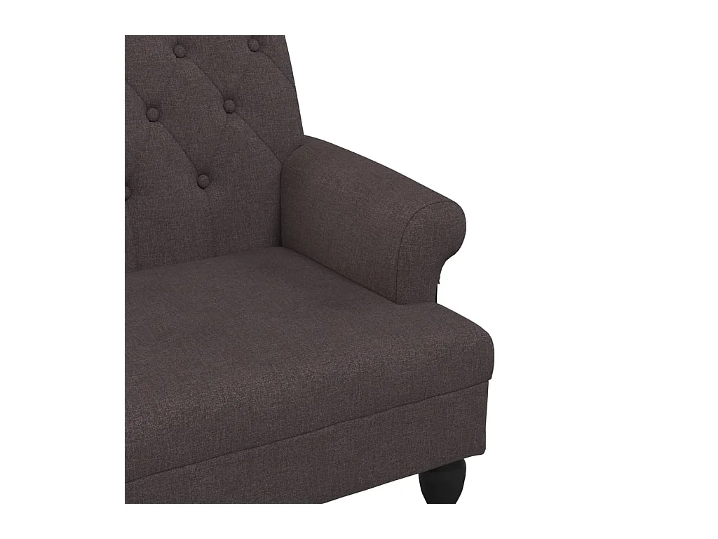 Banco con respaldo marrón oscuro 120x62x75,5 cm tela