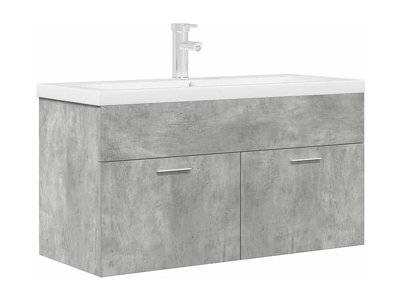 Armoire lavabo de salle de bain avec bassin intégré et robinet