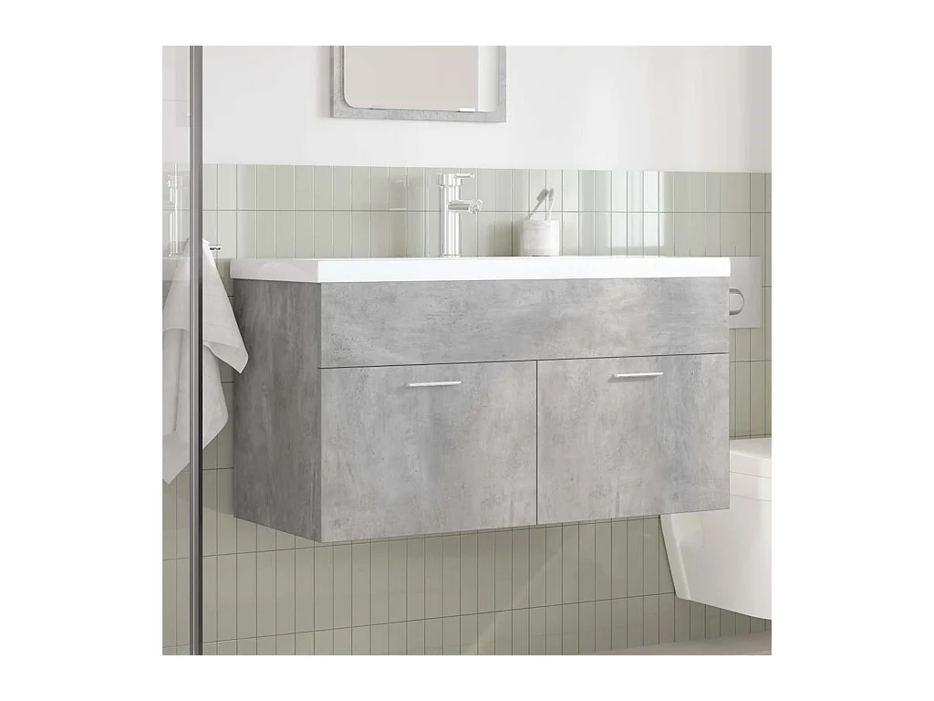 Mobile lavabo da bagno con lavabo e rubinetto integrati