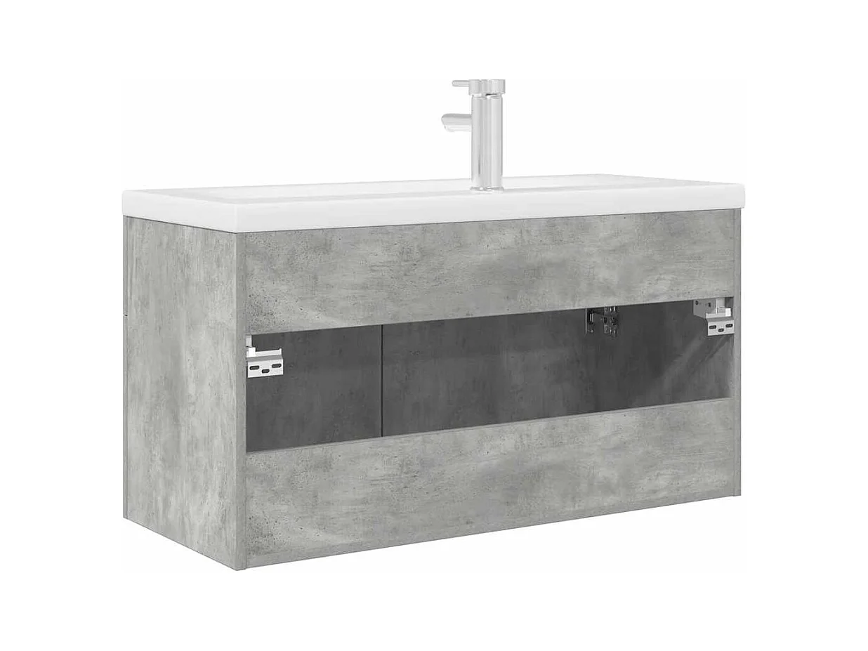 Mobile lavabo da bagno con lavabo e rubinetto integrati