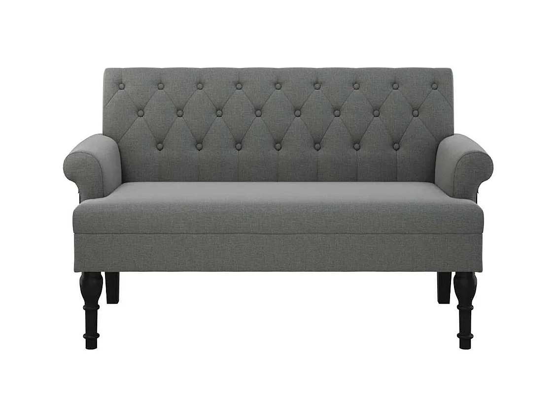 Bank met donkergrijze rugleuning 120x62x75,5 cm stof