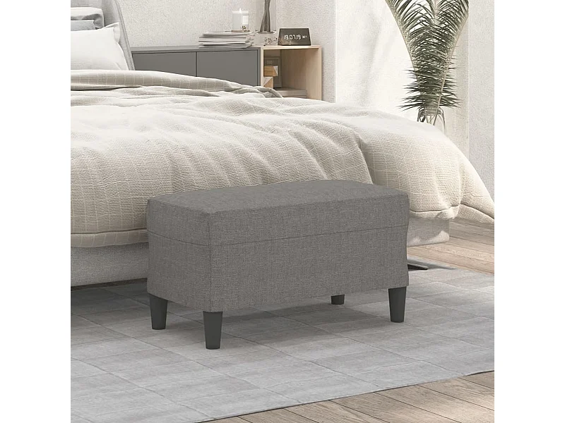 Panca grigio scuro 70x35x41 cm in tessuto