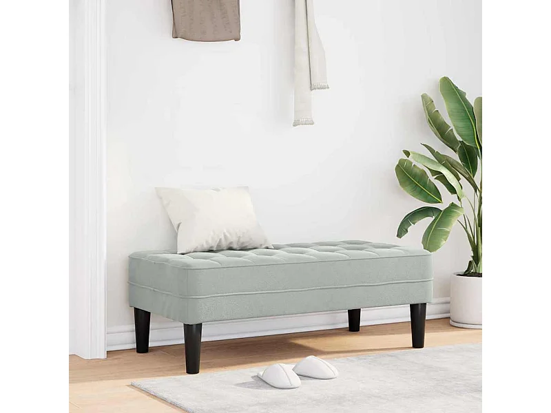 banc Gris clair 113 x 57 x 39 cm Velours