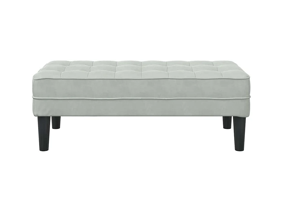 banc Gris clair 113 x 57 x 39 cm Velours