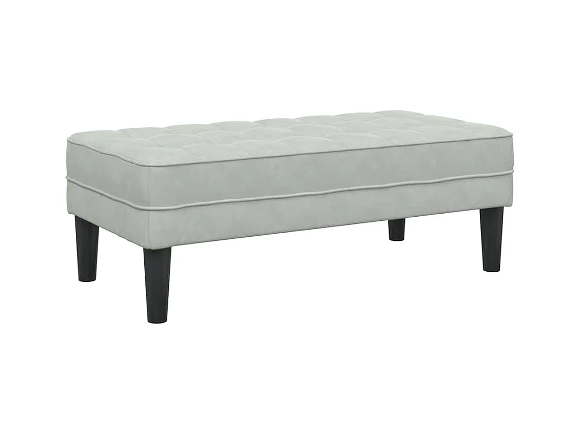 banc Gris clair 113 x 57 x 39 cm Velours