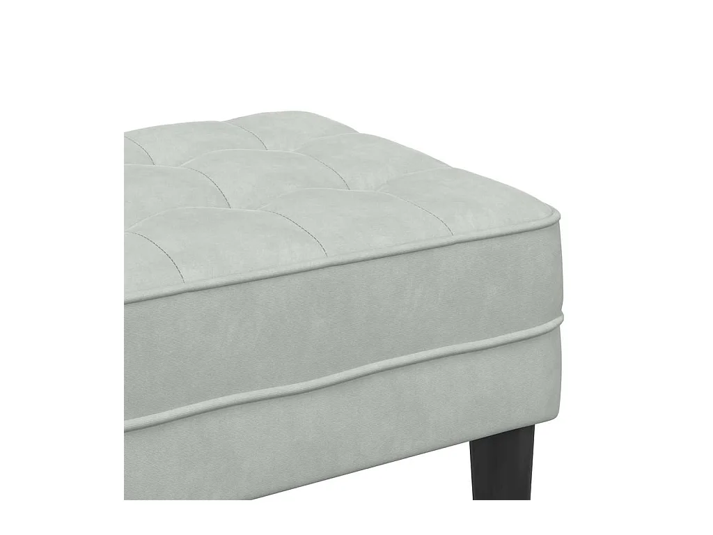banc Gris clair 113 x 57 x 39 cm Velours