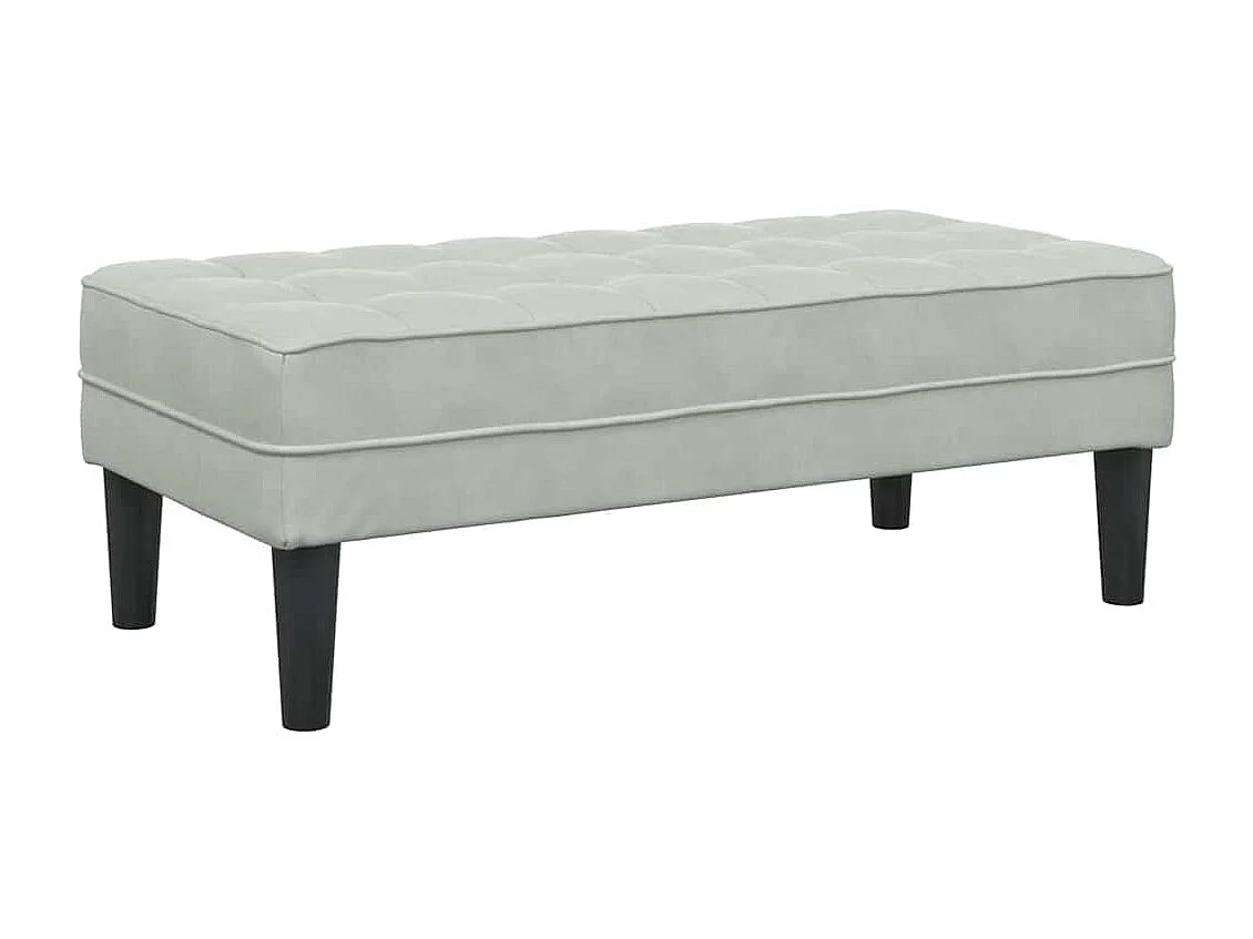 Banco gris claro 113 x 57 x 39 cm Terciopelo