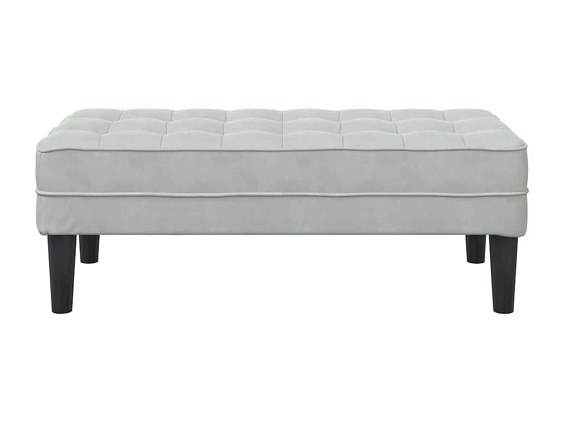 Banco gris claro 113 x 57 x 39 cm Terciopelo