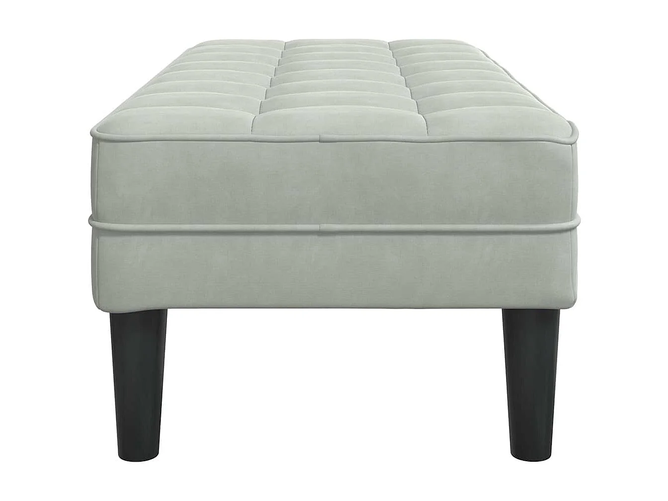 Banco gris claro 113 x 57 x 39 cm Terciopelo