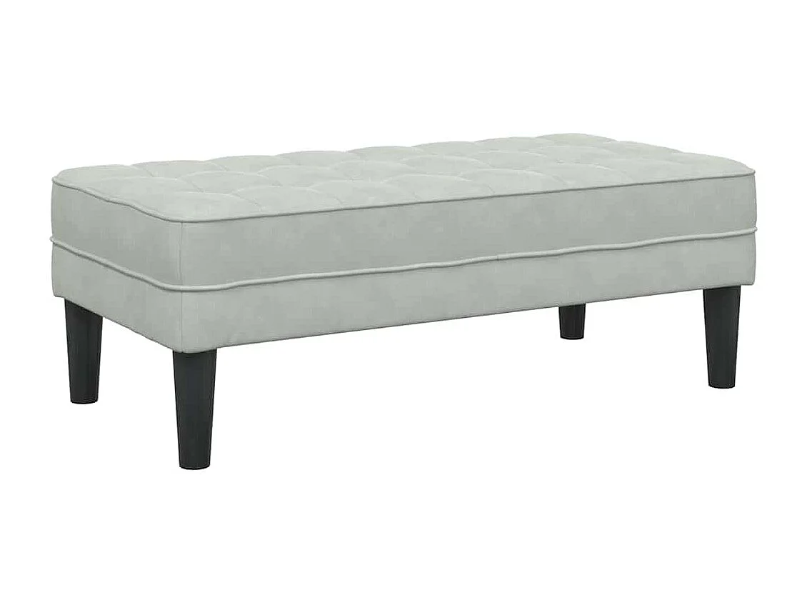 Banco gris claro 113 x 57 x 39 cm Terciopelo