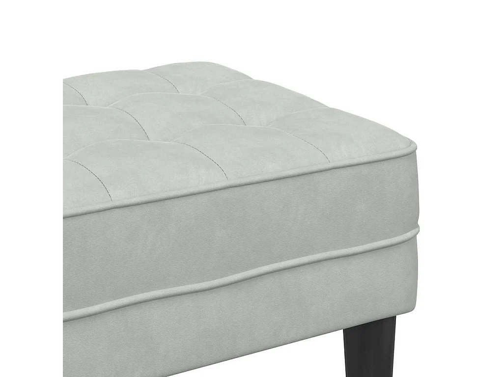 Banco gris claro 113 x 57 x 39 cm Terciopelo