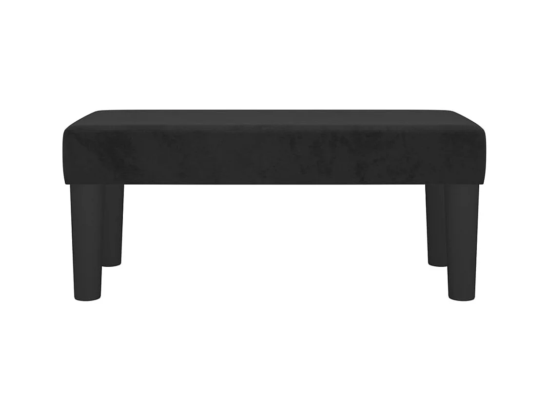 Zwarte bank 70x30x30 cm fluweel