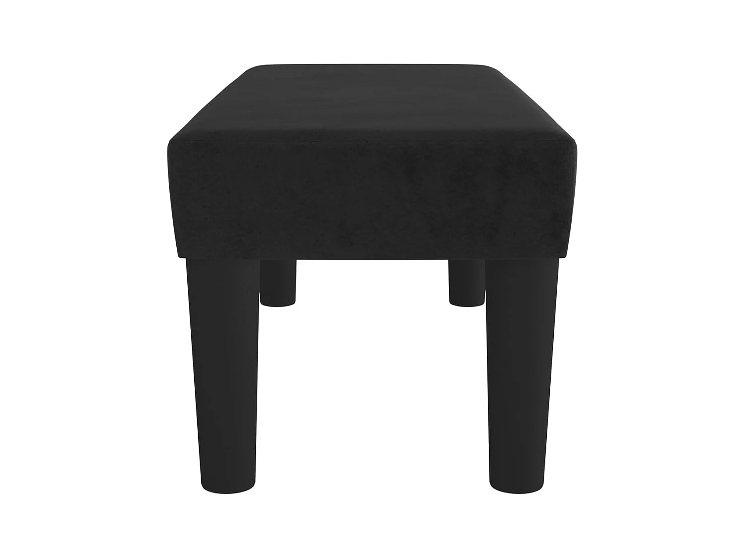 Zwarte bank 70x30x30 cm fluweel