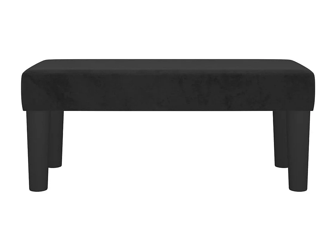 Banco Negro 70x30x30 cm Terciopelo