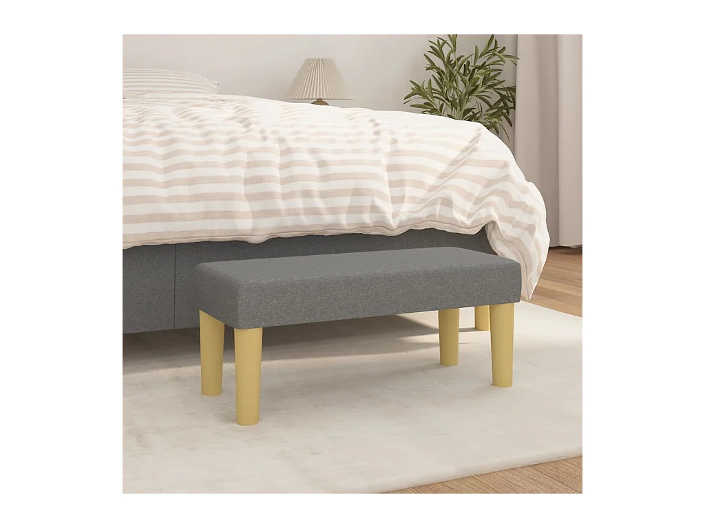 Donkergrijze bank 70x30x30 cm stof