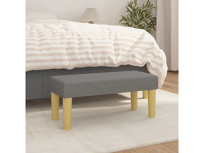 Panca grigio scuro 70x30x30 cm in tessuto