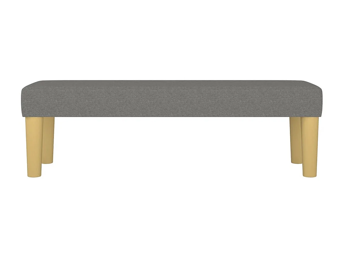 Banco Gris Oscuro 100x30x30 cm Tela