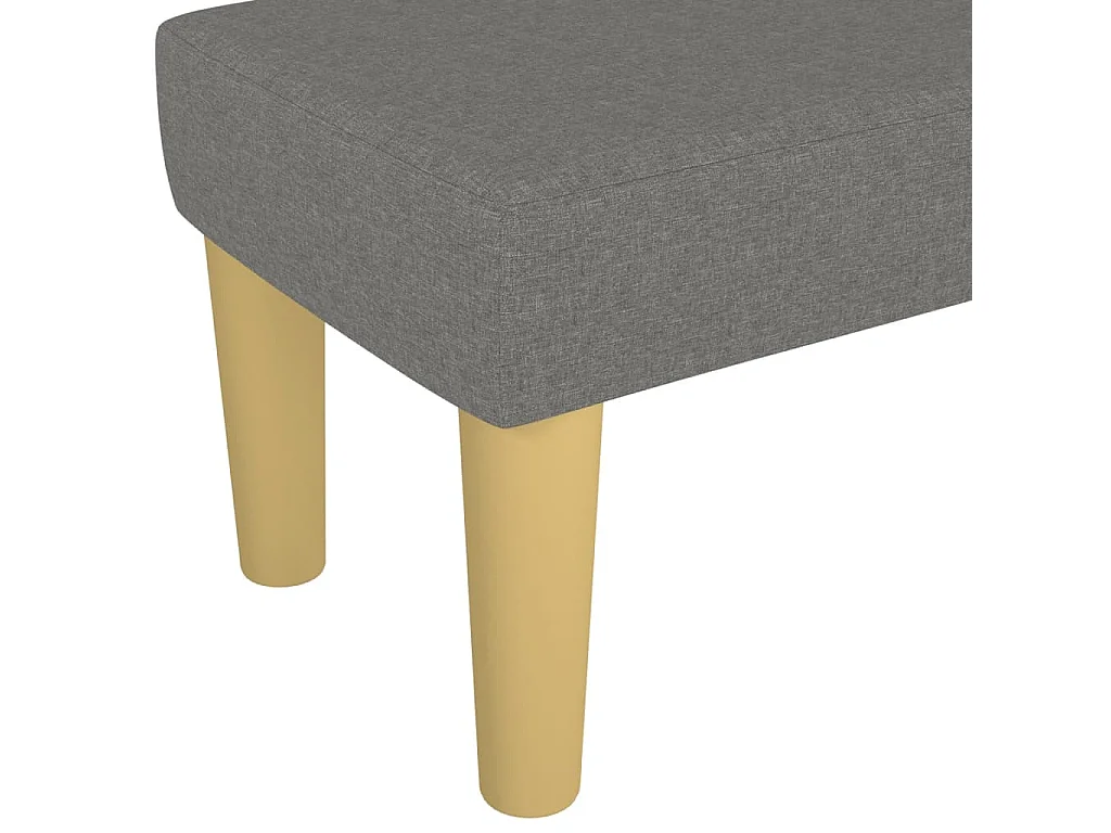 Banco Gris Oscuro 100x30x30 cm Tela