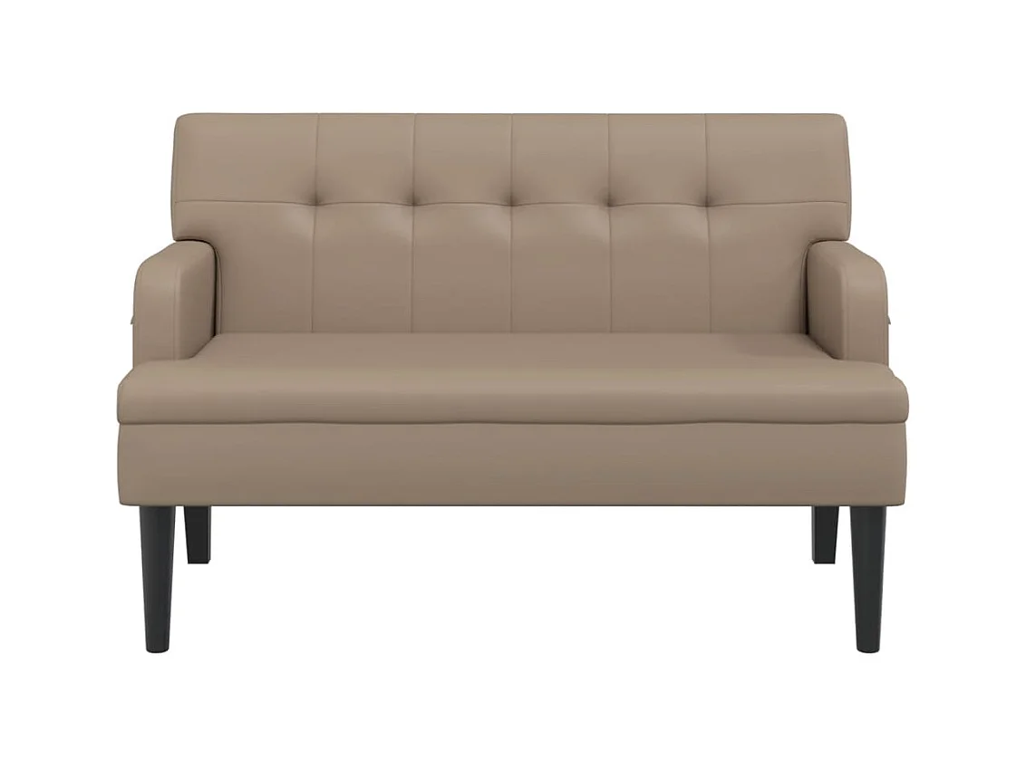 Banc avec dossier cappuccino 112x65,5x75 cm similicuir