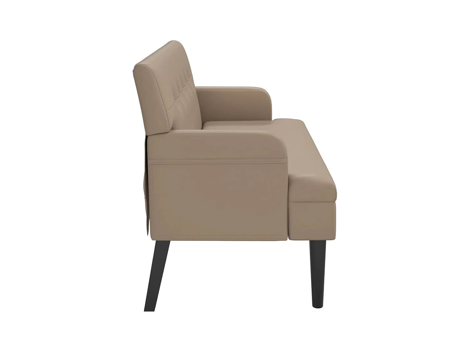 Banc avec dossier cappuccino 112x65,5x75 cm similicuir