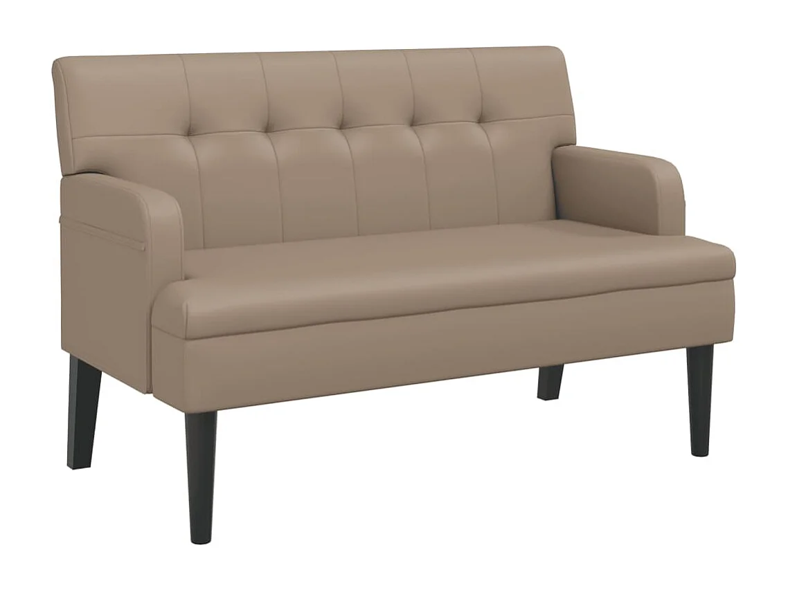 Banc avec dossier cappuccino 112x65,5x75 cm similicuir