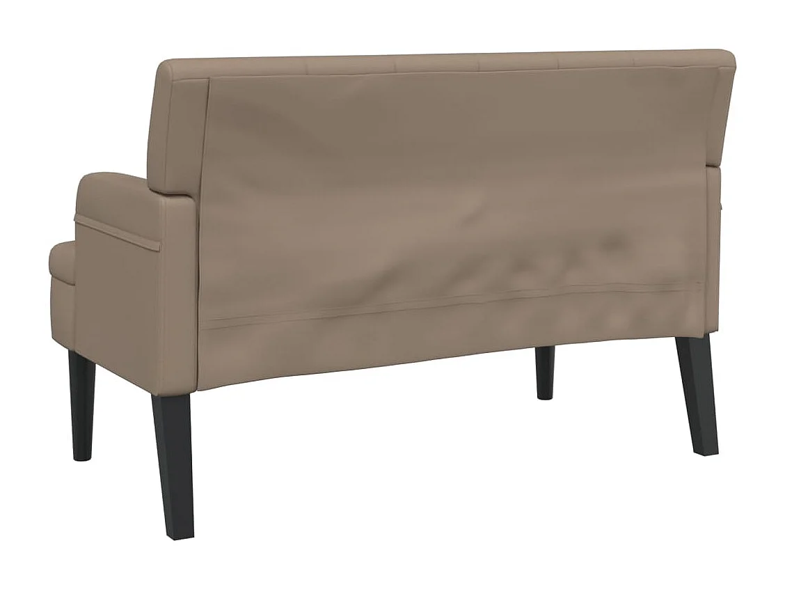 Banc avec dossier cappuccino 112x65,5x75 cm similicuir