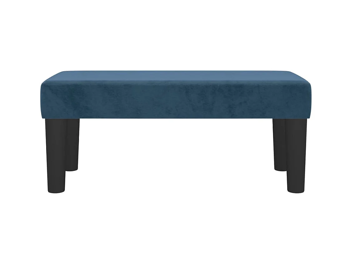 Banco Azul Oscuro 70x30x30 cm Terciopelo