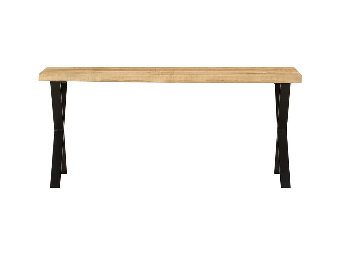 Banco con borde vivo 105 cm madera maciza de mango