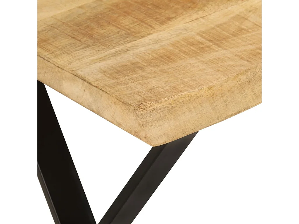 Banco con borde vivo 105 cm madera maciza de mango