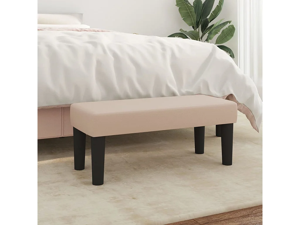 Banc Cappuccino 70x30x30 cm Similicuir