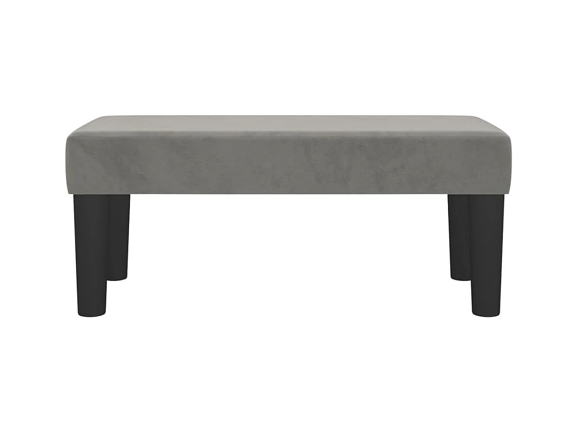 Lichtgrijze bank 70x30x30 cm fluweel