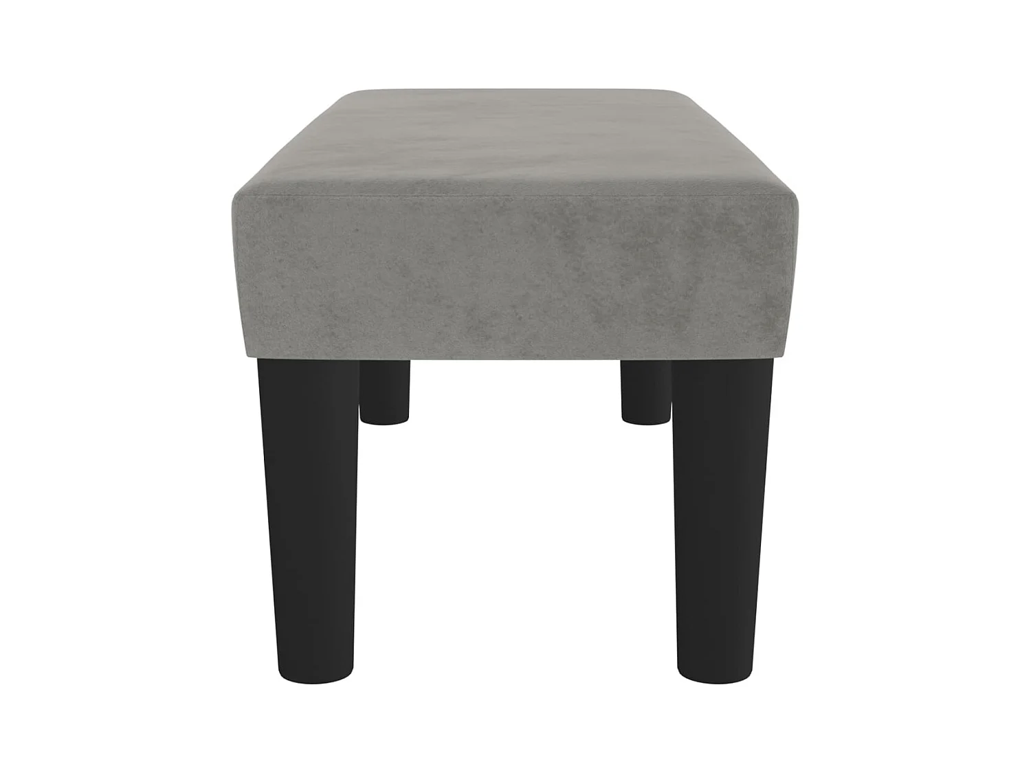 Lichtgrijze bank 70x30x30 cm fluweel