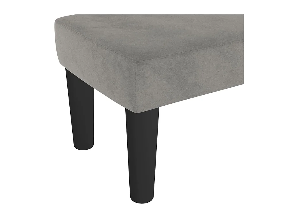 Lichtgrijze bank 70x30x30 cm fluweel