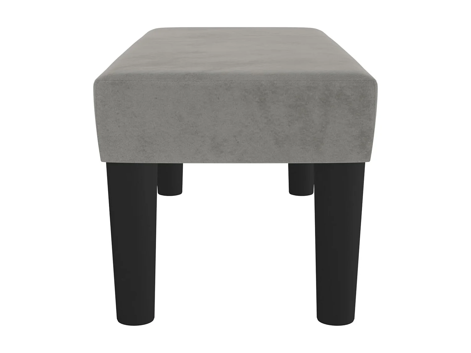 Banco Gris Claro 70x30x30 cm Terciopelo