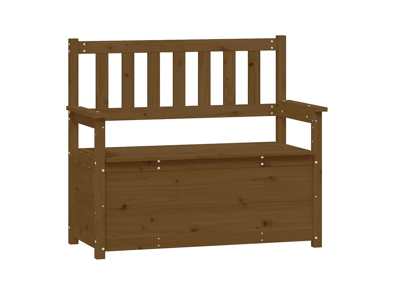 Banco Marrón Miel 112,5x51,5x96,5 cm Madera Maciza de Pino