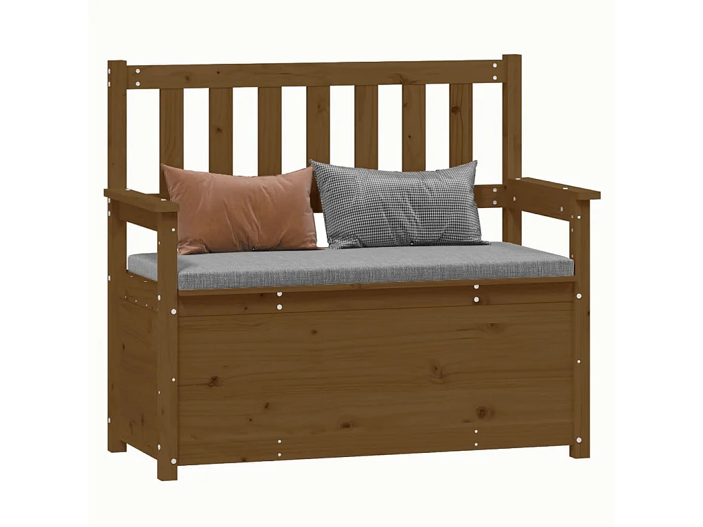 Banco Marrón Miel 112,5x51,5x96,5 cm Madera Maciza de Pino