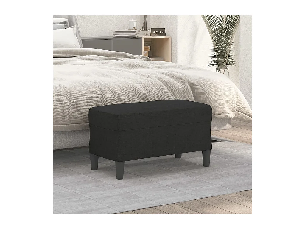 Zwarte bank 70x35x41 cm stof