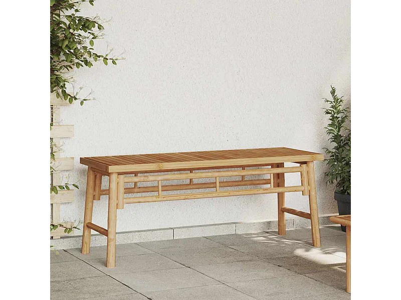 Bruine bank 110 x 38 x 45 cm Bamboe