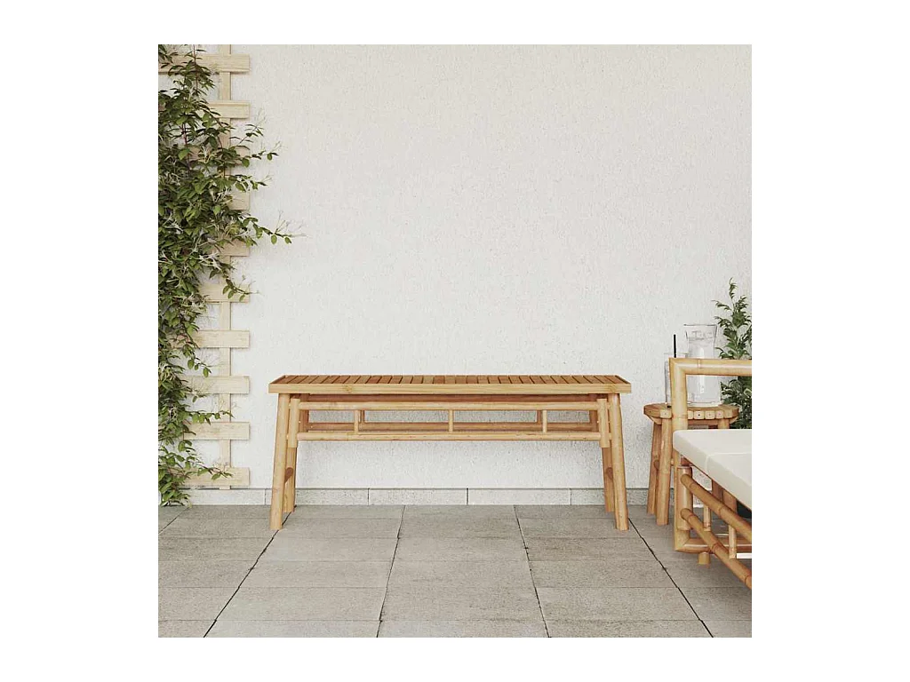 Banco Marrón 110 x 38 x 45 cm Bambú