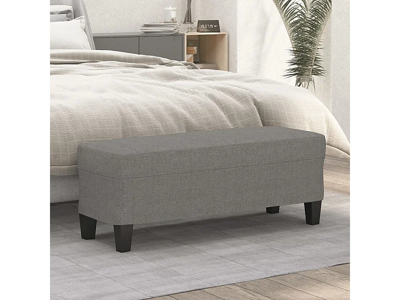 Banc Gris foncé 100x35x41 cm Tissu