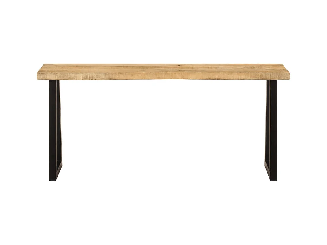 Banco con borde vivo 105 cm madera maciza de mango