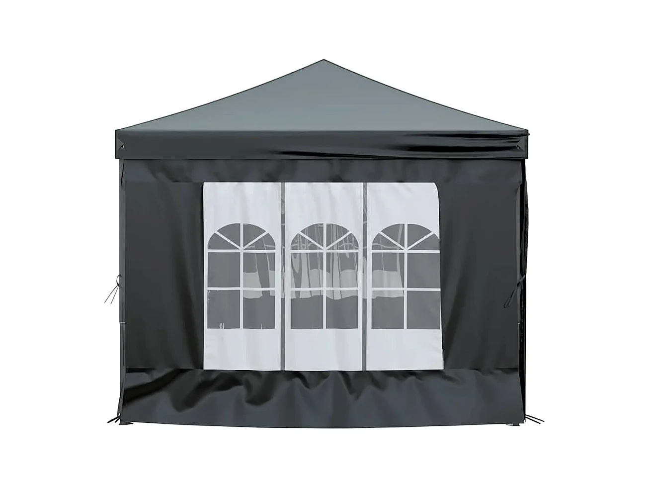 Carpa de recepción plegable con paredes Negra 3x6 m