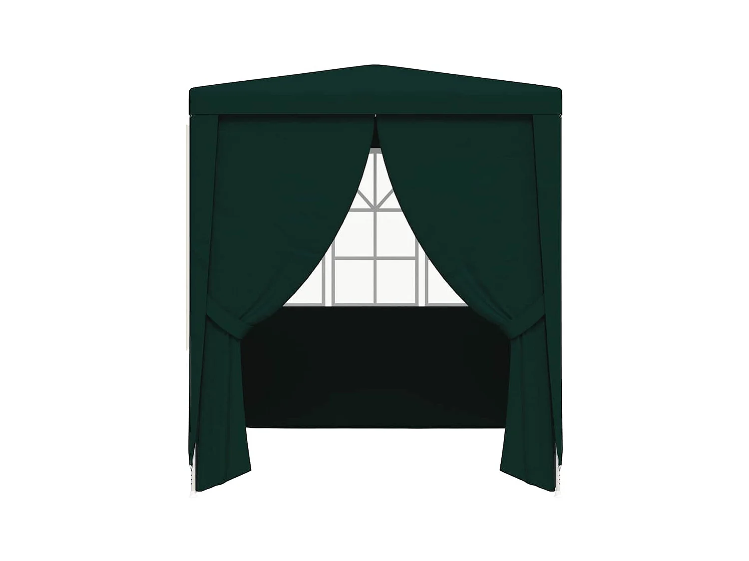 Carpa de recepción con paredes laterales 2,5x2,5 m Verde 90 g/m²